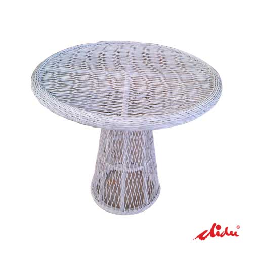 glass coffee table top wicker rattan furniture Rome