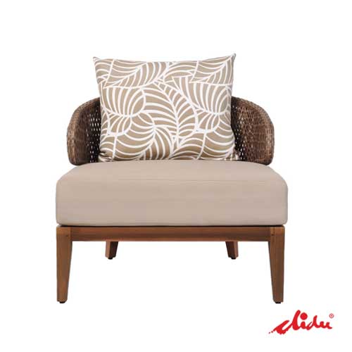 wooden sofa single seater patio couch for hotels lounge bavana