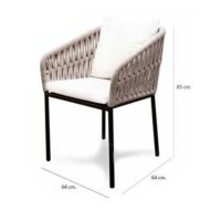 wicker rope chair for restaurant dining set furniture borneo
