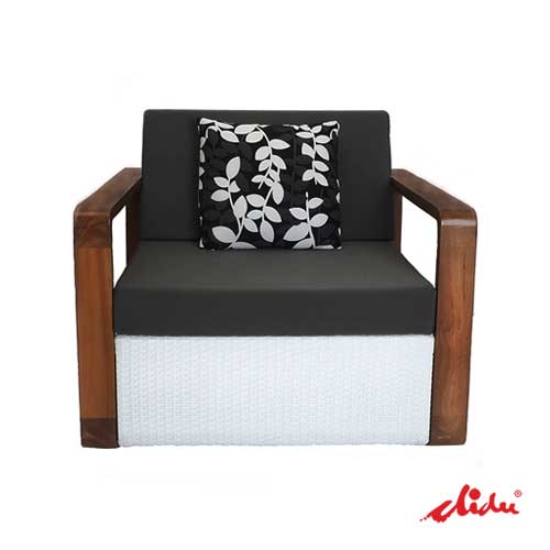 teak arm sofa single seat for hotels lounge furniture cartagena