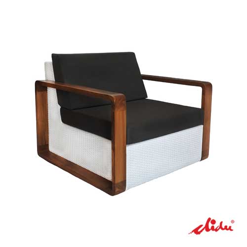 teak arm sofa single seat for hotels lounge furniture cartagena