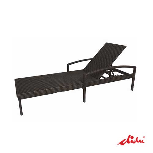 wicker sunbed synthetic rattan sun lounger outdoor chaise pasific
