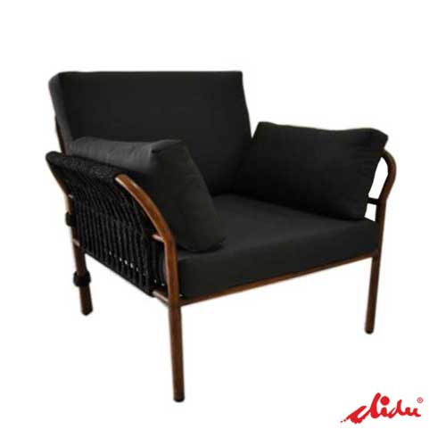 luxury lounge chair rope weaving outdoor furniture pantara