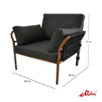 luxury lounge chair rope weaving outdoor furniture pantara