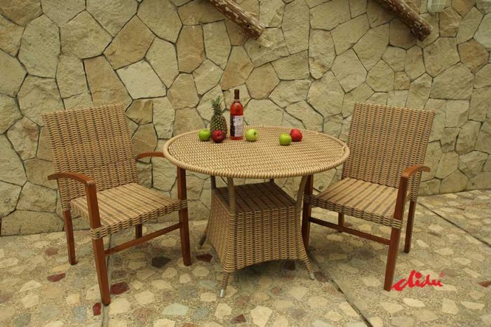 patio chair stacking teak arm seat