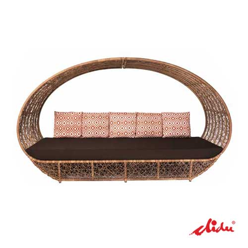 luxury patio daybed wicker furniture for premium hotels and resorts