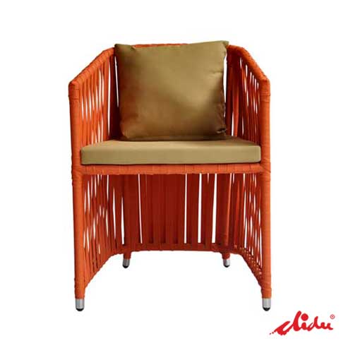 wicker patio chair rope weaving dining set biatto