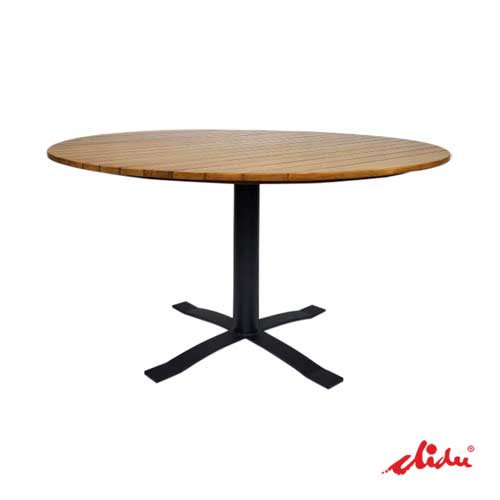 teak dining table wooden cafe furniture hakappe single leg