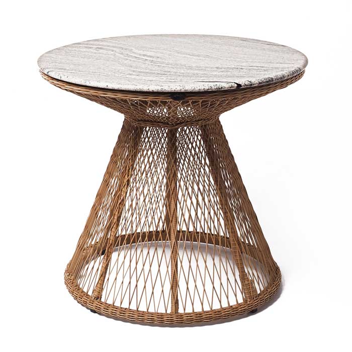 granite table on top wicker luxury outdoor furniture rome