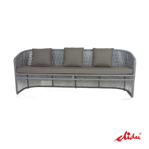 wicker garden chair for luxury villa furniture rome three seater