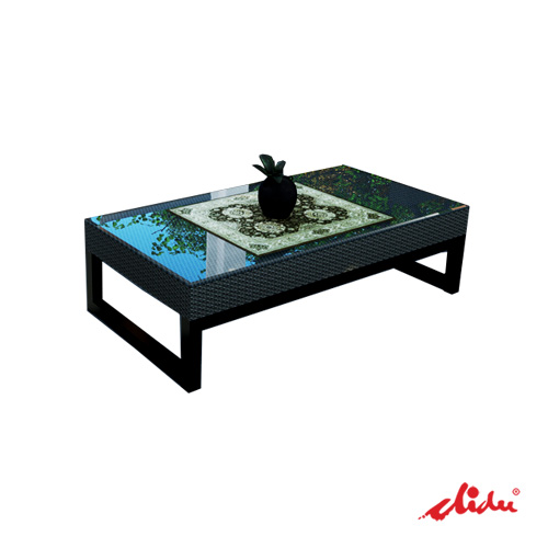 wicker tea table for outdoor garden sofa set soka