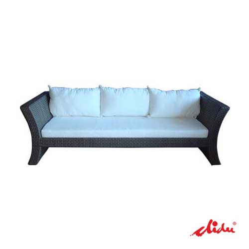 wicker couch for hotels and resorts garden moonday #3 seater